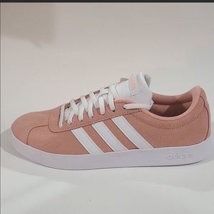 New adidas VL Court 2.0 Pale Pink Ortholite Shoes
